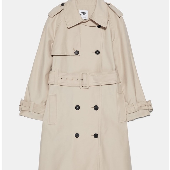 ZARA belted camel trench coat - Picture 5 of 7